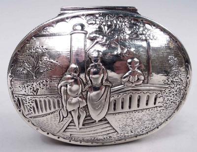 Antique German Neoclassical Silver Trinket Box