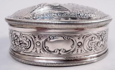 Antique German Neoclassical Silver Trinket Box