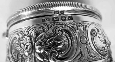 Antique German Neoclassical Silver Trinket Box