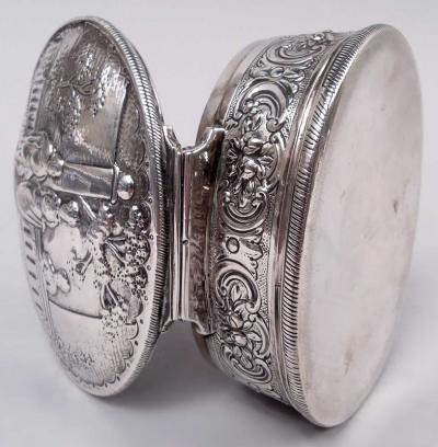 Antique German Neoclassical Silver Trinket Box