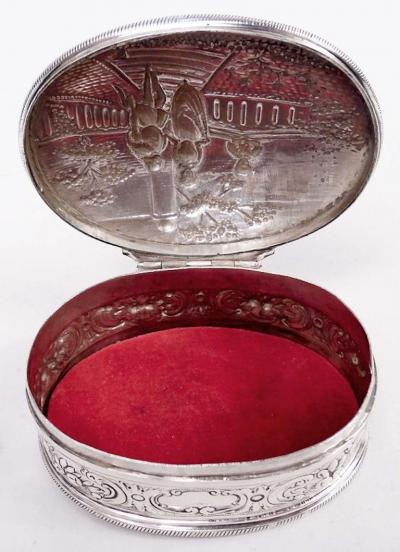 Antique German Neoclassical Silver Trinket Box
