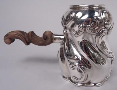 Antique German Rococo Silver 5 Piece Coffee Tea Set