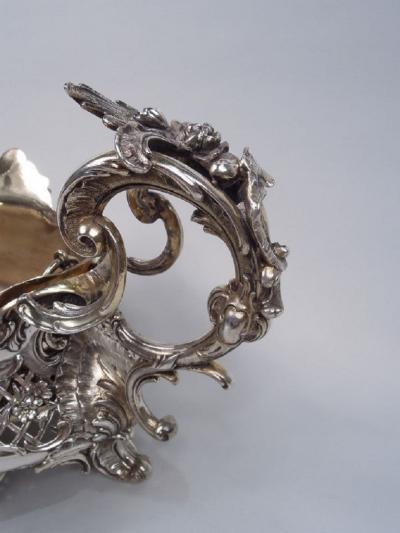 Antique German Rococo Silver Centerpiece Bowl C 1900