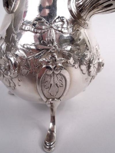 Antique German Rococo Silver Coffeepot C 1900