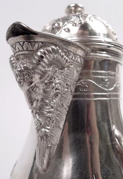 Antique German Rococo Silver Coffeepot C 1900