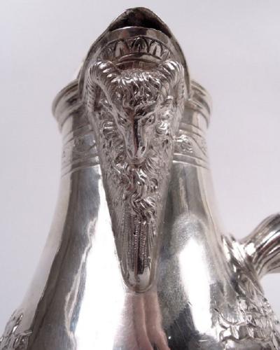 Antique German Rococo Silver Coffeepot C 1900