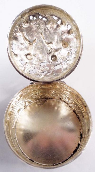 Antique German Rococo Small Silver Box