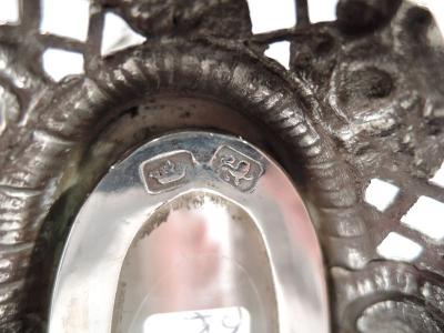 Antique German Silver Glass Windmill Decanter