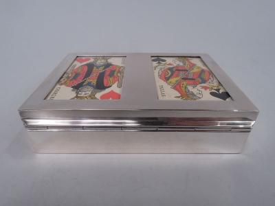 Antique German Silver Playing Card Box