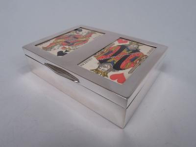 Antique German Silver Playing Card Box
