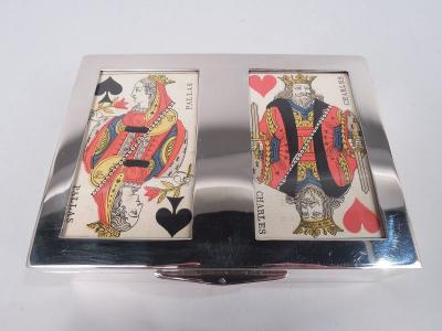 Antique German Silver Playing Card Box