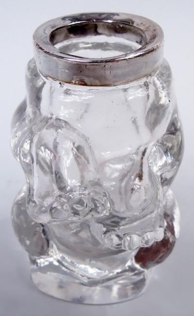 Antique German Sterling Silver Glass Figural Elephant Sugar Caster