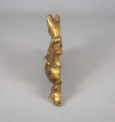 Antique Gilded Cast Iron Fox Doorstop