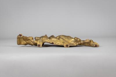 Antique Gilded Cast Iron Fox Doorstop