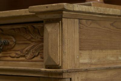 Antique Glazed Dresser in Solid Pine 19th Century