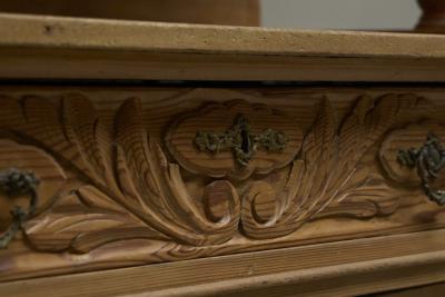 Antique Glazed Dresser in Solid Pine 19th Century