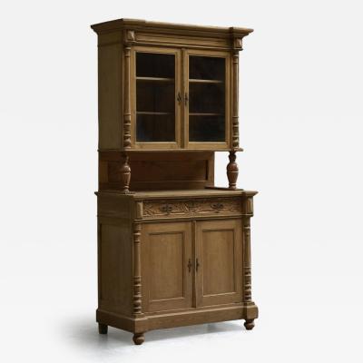 Antique Glazed Dresser in Solid Pine 19th Century