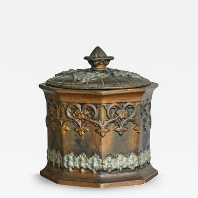 Antique Gothic Revival Style Lidded Tobacco Pot 19th Century