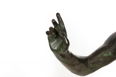 Antique Grand Tour Italian Bronze Sculpture of Dancing Faun of Pompeii