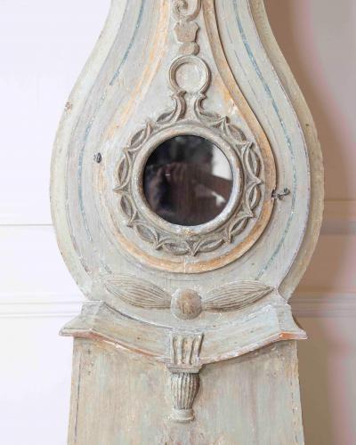 Antique Gustavian Longcase Clock Hand Carved Pine Sweden 1820