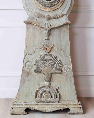 Antique Gustavian Longcase Clock Hand Carved Pine Sweden 1820