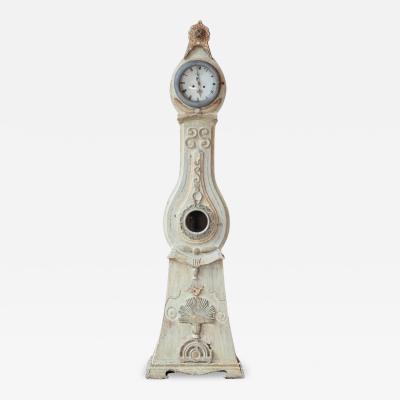 Antique Gustavian Longcase Clock Hand Carved Pine Sweden 1820
