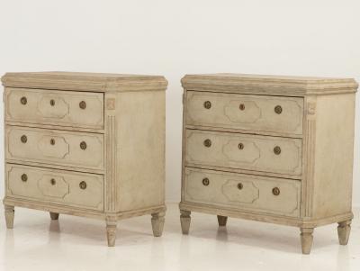 Antique Gustavian Style Chests of Drawers a Pair