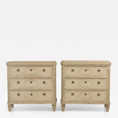 Antique Gustavian Style Chests of Drawers a Pair