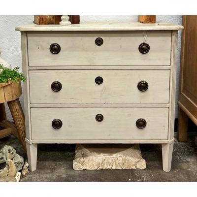 Antique Gustavian Style Swedish Empire Chest of Drawers Commode
