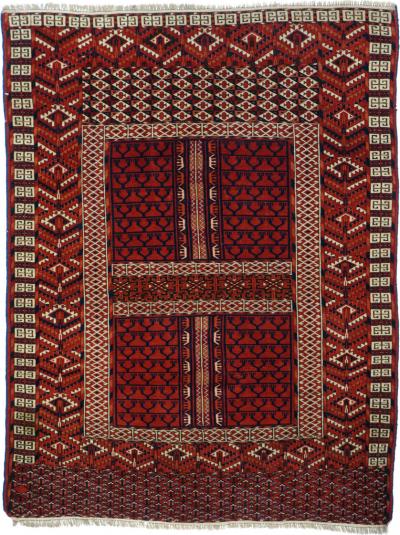 Antique Hachli Bokhara Rug 37 x 410