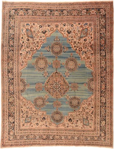 Antique Haji Jalili Tabriz Rug 10 x 12 9 