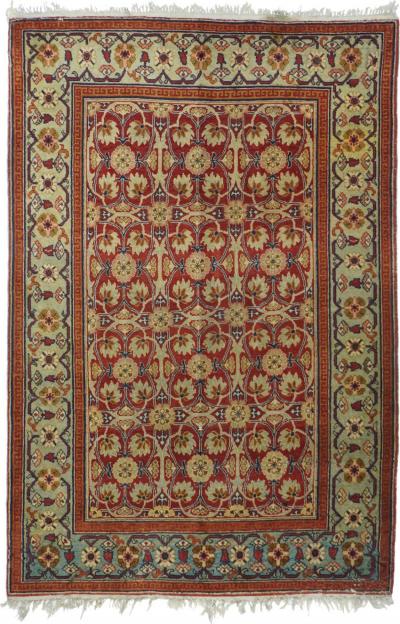 Antique Haji Jalili Tabriz Rug 3 7 x 5 3 