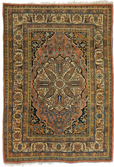 Antique Haji Jalili Tabriz Rug 4 4 x 6 3 