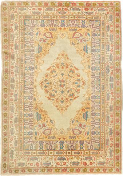 Antique Haji Jalili Tabriz Rug 4 7 x 6 5 