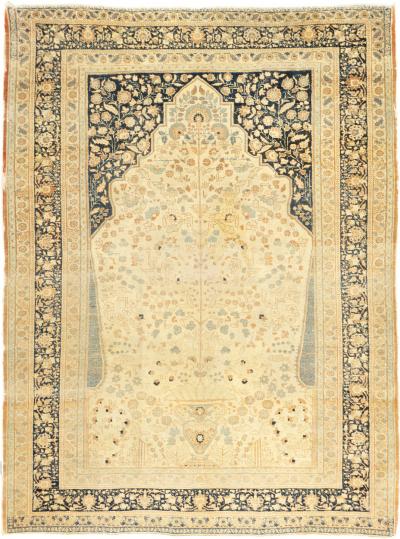 Antique Haji Jalili Tabriz Rug 46 x 64