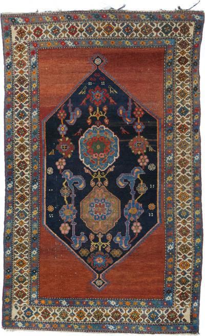 Antique Hamedan Rug 4 1 x 5 7 
