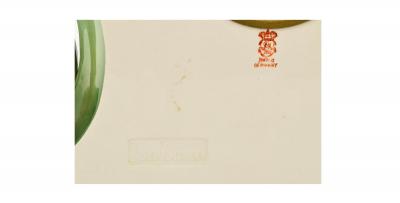 Antique Hand Painted Porcelain Mantel Clock by Royal Bonn for Ansonia