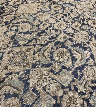 Antique Handwoven Persian Malayer Wool Rug