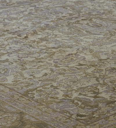 Antique Handwoven Wool Agra Rug