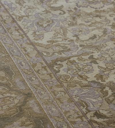 Antique Handwoven Wool Agra Rug