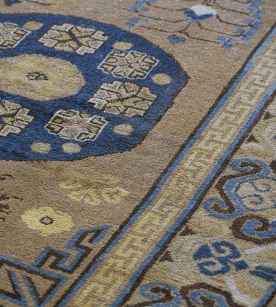 Antique Handwoven Wool Persian Khotan Runner