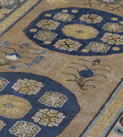 Antique Handwoven Wool Persian Khotan Runner