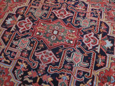 Antique Heriz Carpet with Gentle Wear