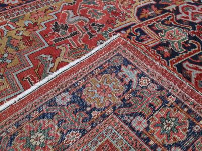 Antique Heriz Carpet with Gentle Wear