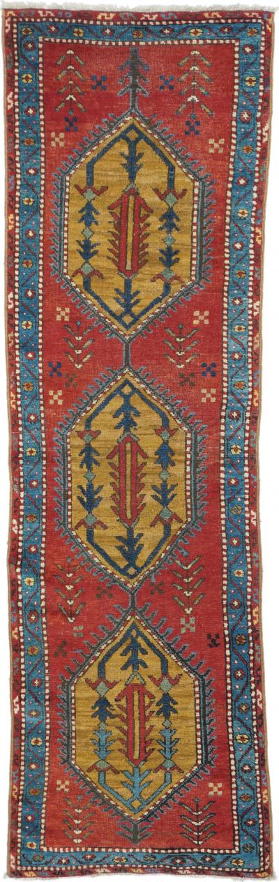 Antique Heriz Rug 2 4 x 8 4 