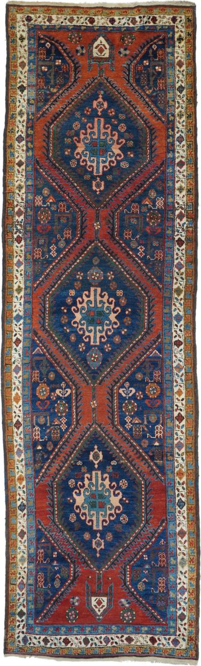 Antique Heriz Rug 3 5 x 11 8 