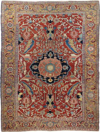 Antique Heriz Rug 5 2 x 6 10 