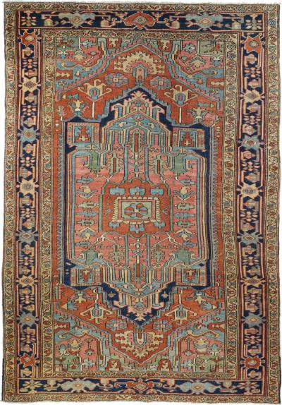 Antique Heriz Rug 6 6 x 10 11 