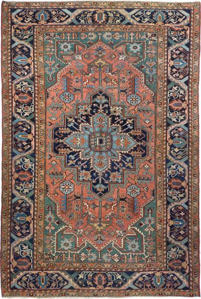 Antique Heriz Rug 6 8 x 10 6 