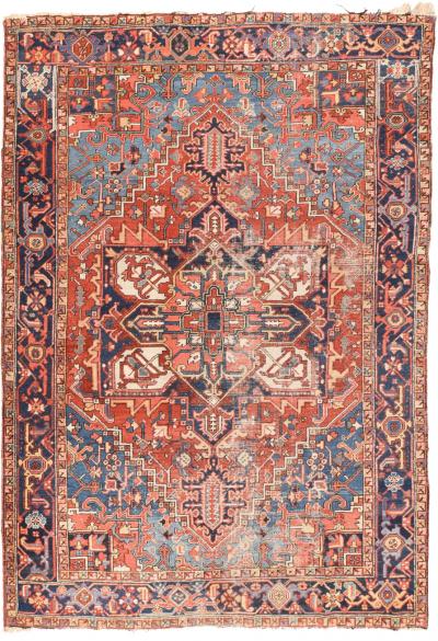 Antique Heriz Rug 6 8 x 9 10 